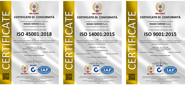 CERTIFICAZIONI MAGIC SERVICE